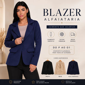 Blazer Feminino Alfaiataria Longo Zivo Maxi